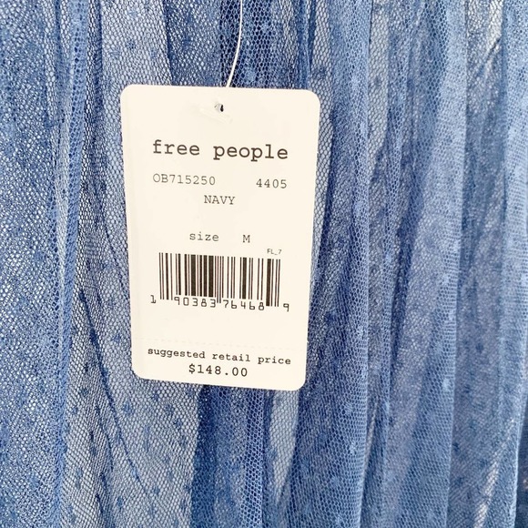 NWT Free People Joyride Navy Top with Embr… - Picture 10 of 12